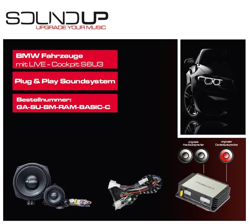 GLADEN SOUNDUP GA-SU-BM-RAM-BASIC-C - BMW Speaker & Amplifier Upgrade Kit