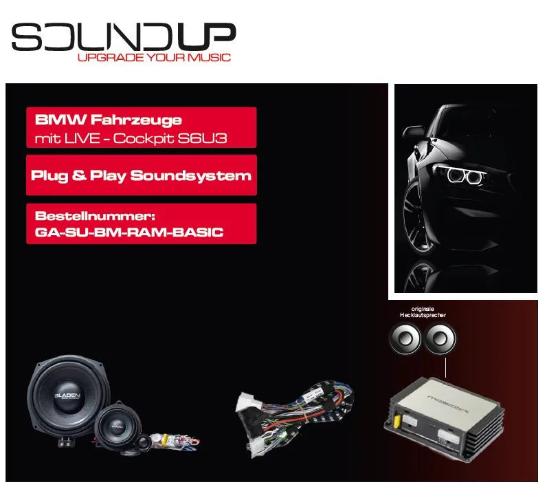 GLADEN SOUNDUP GA-SU-BM-RAM-BASIC- BMW Speaker & Amplifier Upgrade Kit