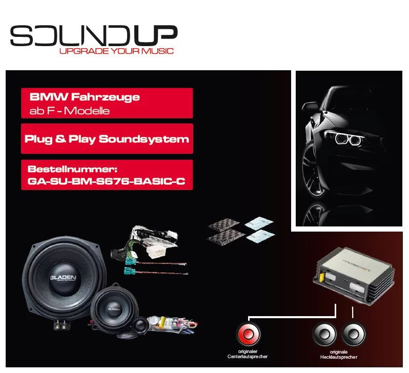 GLADEN SOUNDUP GA-SU-BM-S676-BASIC-C - BMW Speaker & Amplifier Upgrade Kit