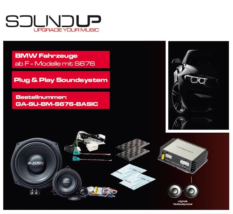 GLADEN SOUNDUP GA-SU-BM-S676-BASIC - BMW Speaker & Amplifier Upgrade Kit