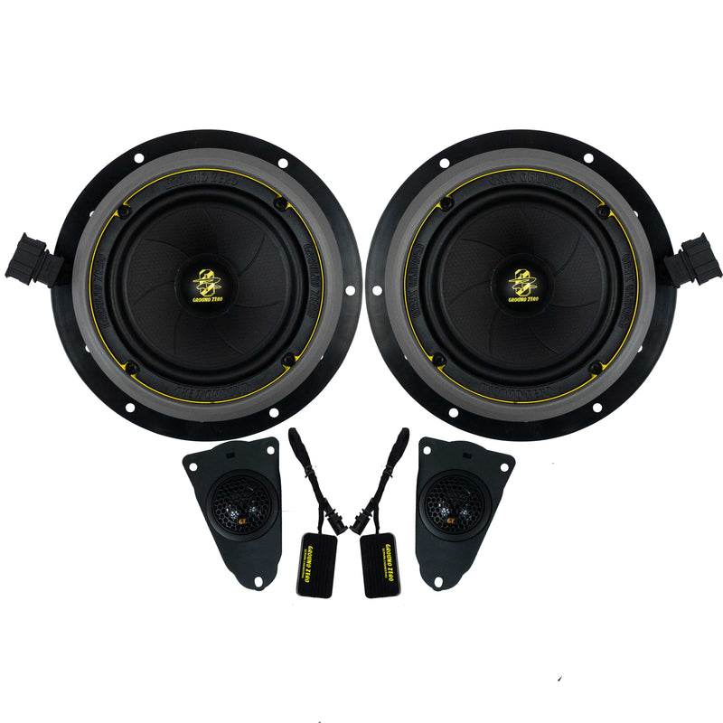 GROUND ZERO SPL - VW T5-T5.1 Transporter 100% PLUG N PLAY 6.5" SPEAKER UPGRADE KIT. (for models with factory tweeters)