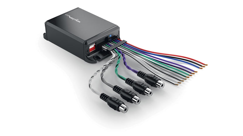 CONNECTION SONUS SLI 4.2 - 4 Speaker level to RCA Line Output Converter