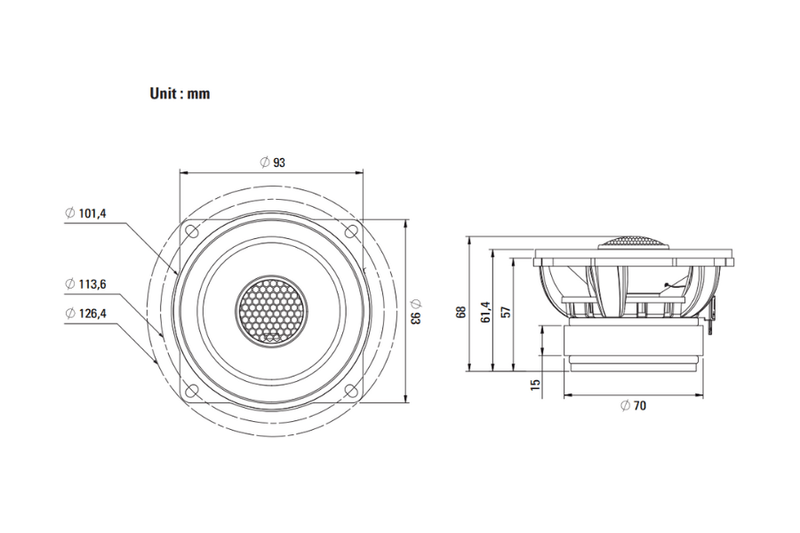 BLAM RELAX 100RFC - 4" 2 Way Coaxial Speakers (PAIR)