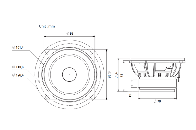 BLAM RELAX BL-100RS - 4" 2 Way Component Speakers (PAIR)