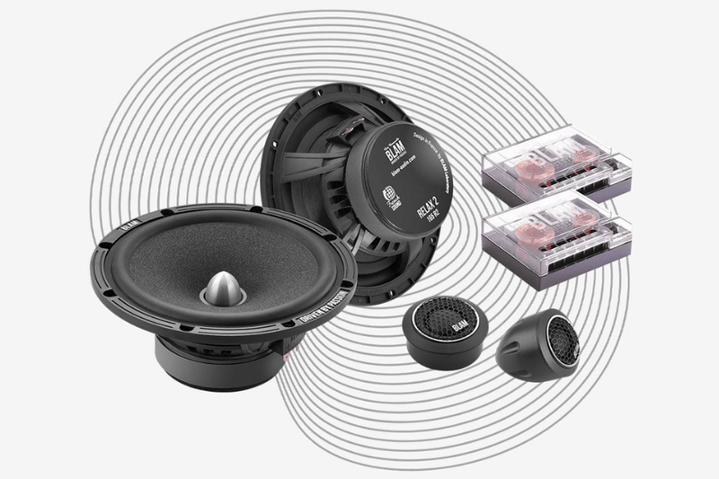 BLAM RELAX 165RX 165mm (6.5") Hi-efficiency 2-ohm component car audio speakers