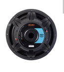 EDGE AUDIO 15" subwoofer with a durable cone and sleek design, showcasing its robust build and powerful sound capabilities.