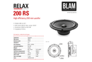 BLAM RELAX BL-200RS - 8" 2-Way Component speakers (PAIR)