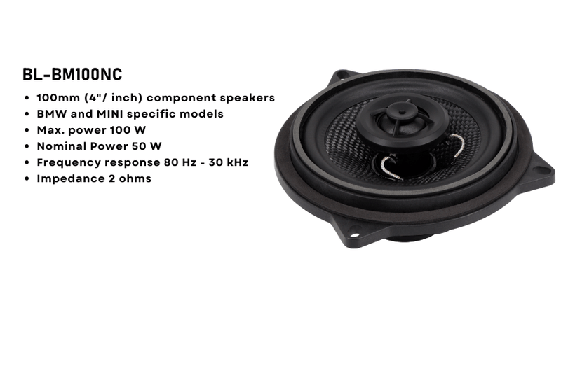 BLAM BL-BM100NC - BMW and Mini Dedicated 2-Way 4" Coaxial Speakers (PAIR)