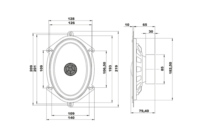 BLAM RELAX 570RC - 5 x 7" 2 Way Coaxial Speakers