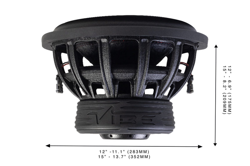 VIBE BD12D2SPL-V3 - 12" Dual 2 ohm Subwoofer
