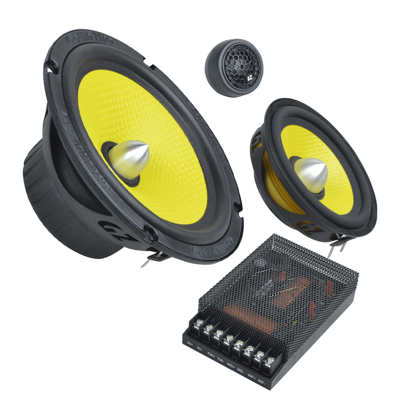 GZTC 165.3X-II - Titanium 6.5" 3 Way Component Speaker System