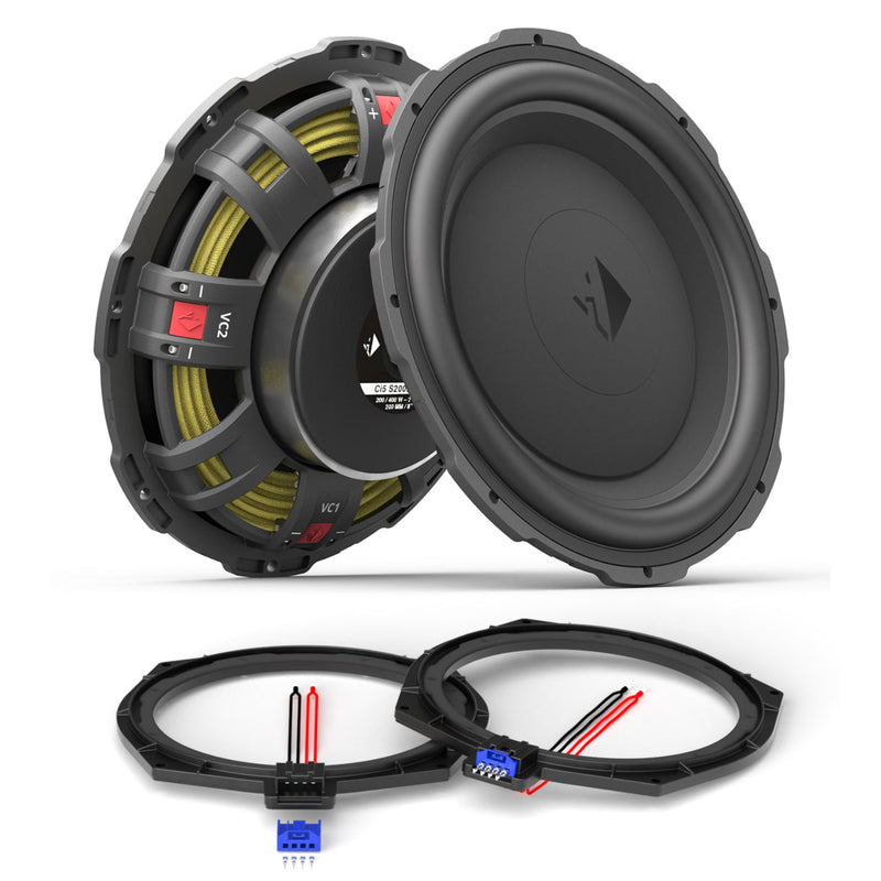 Helix Compose i5 (dual 2 ohm coil) BMW Underseat Woofer upgrade 8 Inch FlexMount Subwoofers 200w