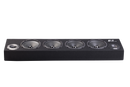 EDGE AUDIO EDBPB8-E5 non-amplified subwoofer enclosure with speaker and tweeter compartments, shown from the front.