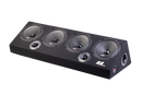 EDGE AUDIO EDBPB8-E5 non-amplified subwoofer enclosure with speaker and tweeter, shown from the front view.