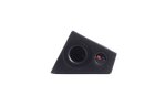 Edge Audio EDBPB8-E5 non-amplified subwoofer enclosure with speaker and tweeter, shown from side view.