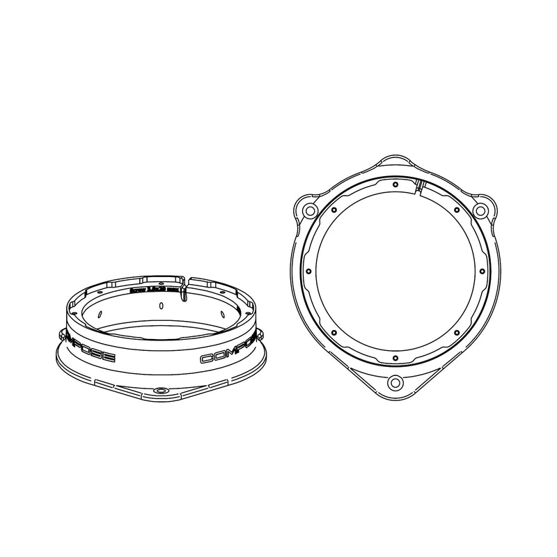 HELIX CFMK165 AUD.1 (FDM) - 6.5" Audi & Seat Speaker Adapter Rings