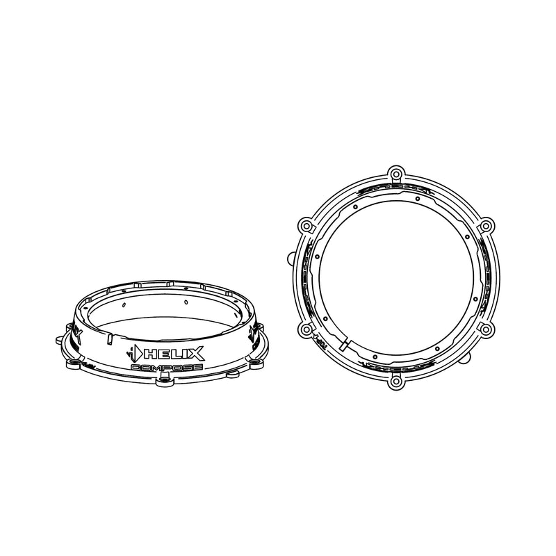 HELIX CFMK200 POR.6 - Porsche 8" Speaker Adapter Rings