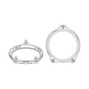 Helix Compose CFMK100 MB.3 - 4"-100mm Mercedes Speaker Adapter Rings