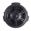 Pair of VIBE OPTITESLA1T-V4 Tesla OEM 1-inch tweeters for car audio, shown in black with mounting hardware.