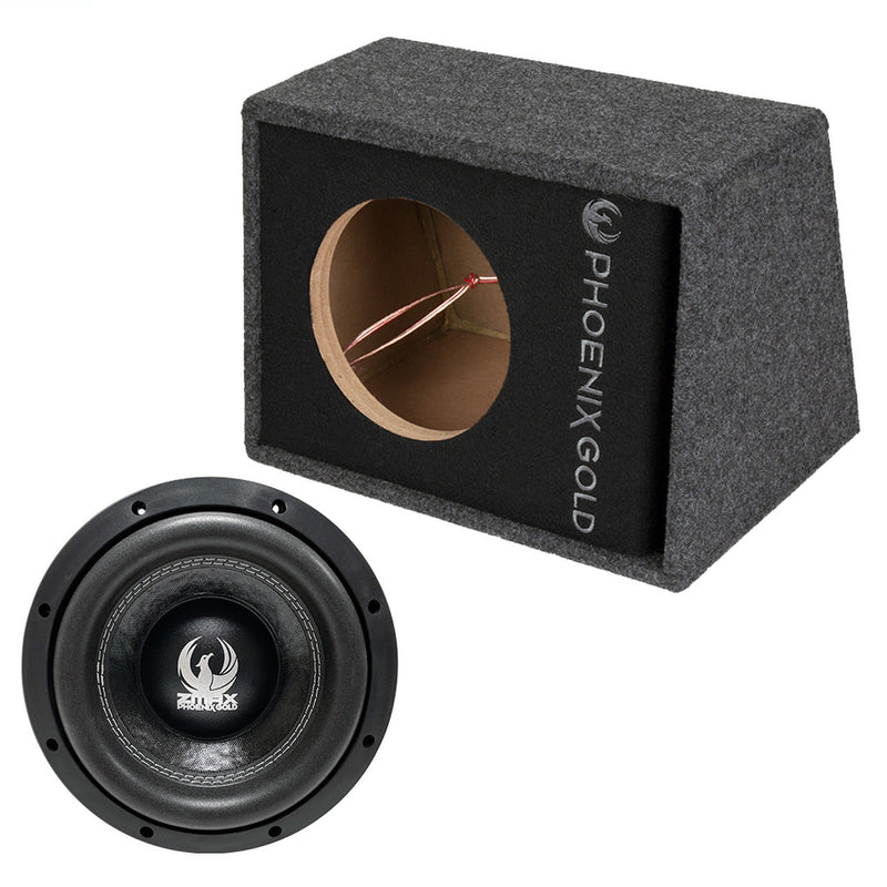 Phoenix Gold ZBMAX18P  –  8" Ported Subwoofer Enclosure & Subwoofer