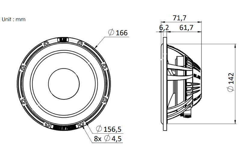 BLAM LIVE L165S - 6.5" Ultra-Slim 2-Way Component Speaker Set