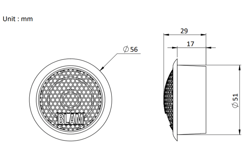 BLAM LIVE L165S - 6.5" Ultra-Slim 2-Way Component Speaker Set