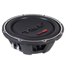 Vibe BLACKAIR10D2S-V3 10-inch slimline subwoofer with black grille and sleek design, ideal for deep bass in car audio systems.