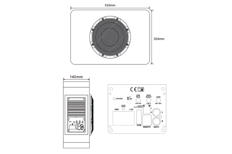 BLAM RELAX CR25S - 10" Sealed Active Subwoofer Enclosure