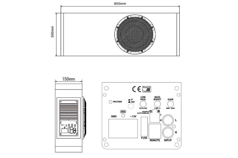 BLAM RELAX CR25V - 10" Vented Active Subwoofer Enclosure