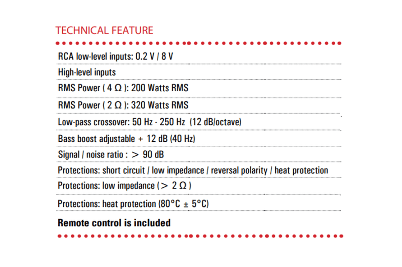 BLAM EXPRESS EX320 - Mono Amplifier
