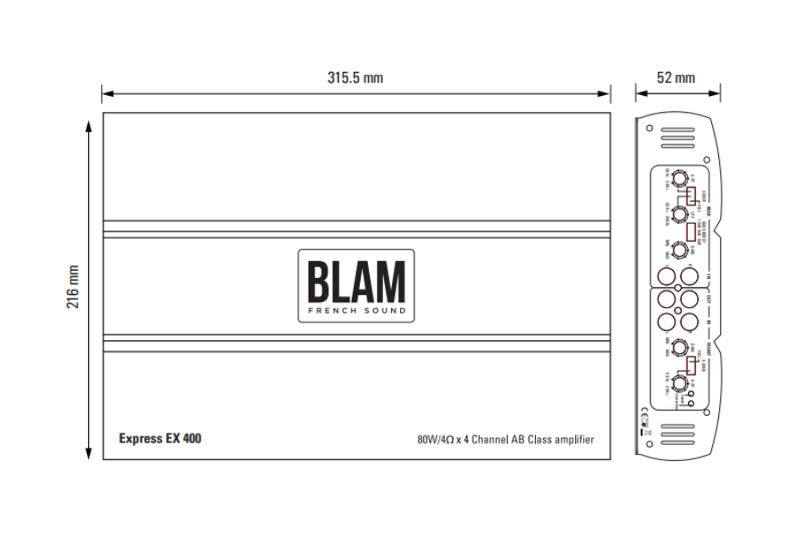 BLAM EXPRESS EX400 - 4 Channel Amplifier