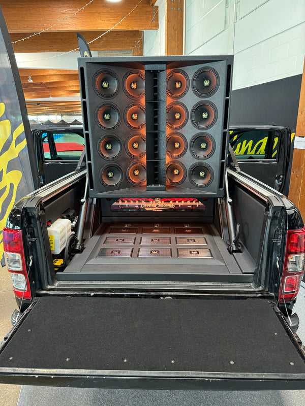 Pickup speaker wall build