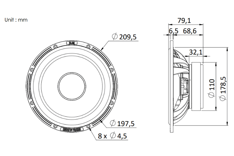 BLAM LIVE L200P - Power 8" 2-Way Component Speaker Set