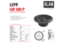 BLAM LIVE L200P - Power 8" 2-Way Component Speaker Set