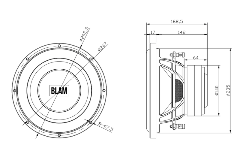 BLAM LIVE L25 DB - 10" Subwoofer