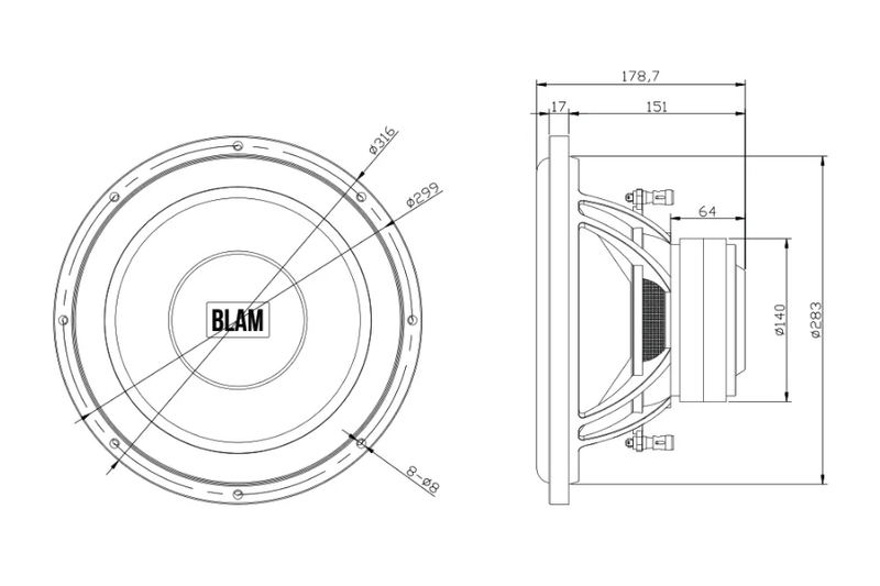 BLAM LIVE L30 DB - 12" Subwoofer