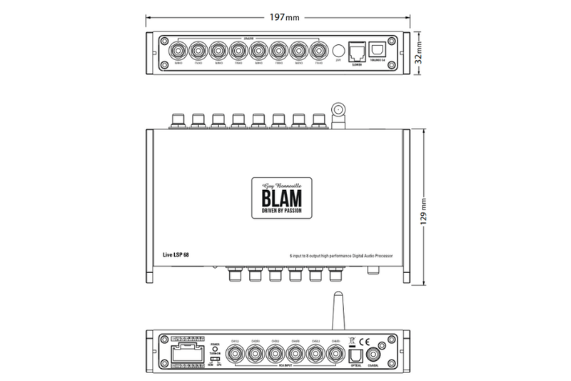 BLAM LIVE LSP68  - DSP Amplifier With 6 Inputs/8 Outputs