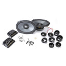 Morel MOR TEMP ULT 692 6x9-inch component speaker set showing black speaker cones and mounting hardware.