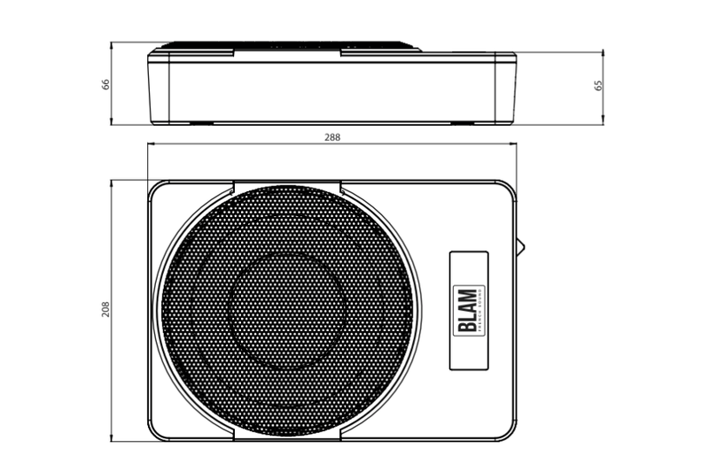 BLAM RELAX MSA 20 - Extra-Slim Active Underseat Subwoofer