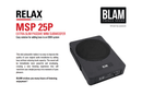 BLAM RELAX MSP 25P - Extra-Slim Passive Underseat Subwoofer