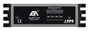 Rear view of the ESX QMX-TWO 2-channel compact amplifier showing input and output connection ports and ventilation slots.