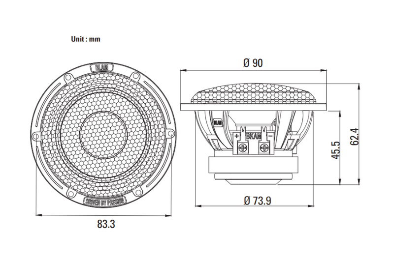 BLAM RELAX R80DB - 3" Midrange Speaker