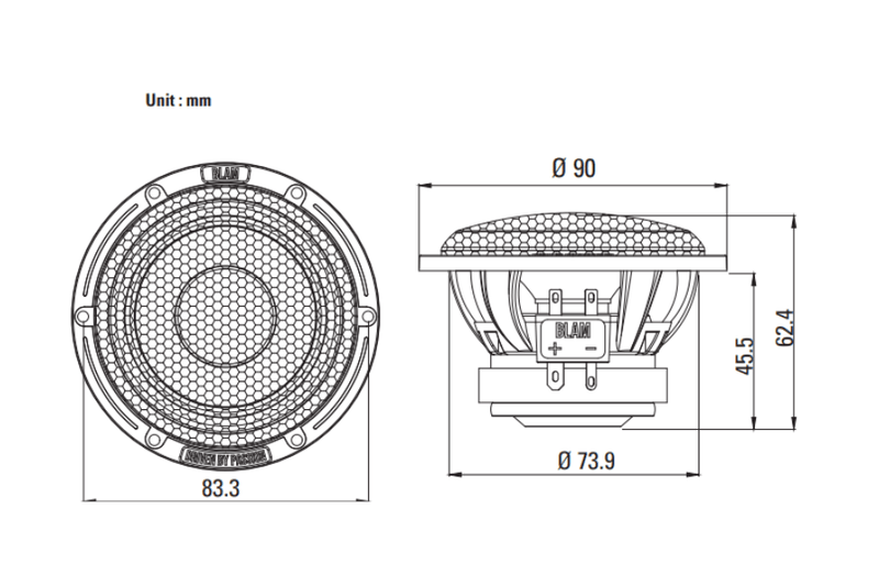 BLAM RELAX R80 - 3" Midrange Speakers (Pair)