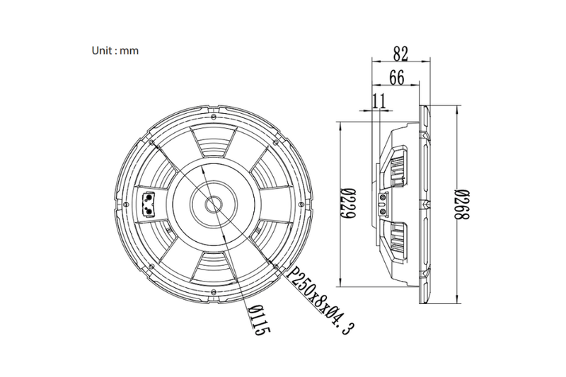 BLAM RELAX RS10.4 - 10" Extra Slim Subwoofer