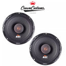 EDGE AUDIO EDBXPRO6X-E4 6-inch coaxial speaker showing black and silver speaker cone and mounting frame.