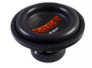 Edge Audio 12-inch EDS12D2-E3 subwoofer with dual 2-ohm voice coils, shown in a close-up view.