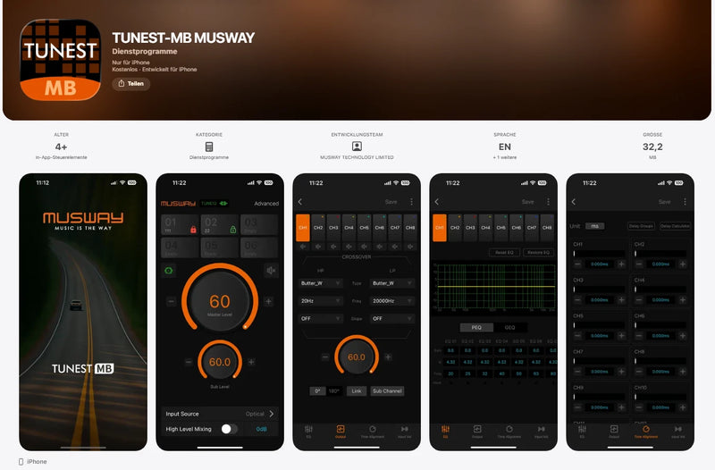 MUSWAY BTA-HD App and HD BT streaming dogle for newer 512k Musway amps