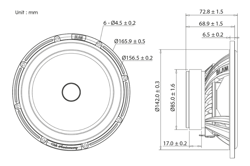 BLAM Super Relax SR165S - 6.5" 3ohm 2 Way Component Speakers