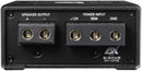 Rear view of ESX SX-ONE Mini Mono Amplifier showing input and output connections, compact design, and branding.