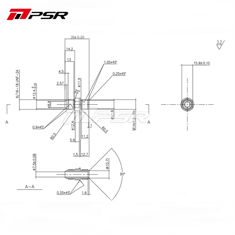 PSR TURBO WATER COOLING FITTING KIT -6 AN FOR PSR28/PSR30/PSR35 GEN I/II PSR3584RS/PSR25G/PSR30G/PSR35G/PSR42G